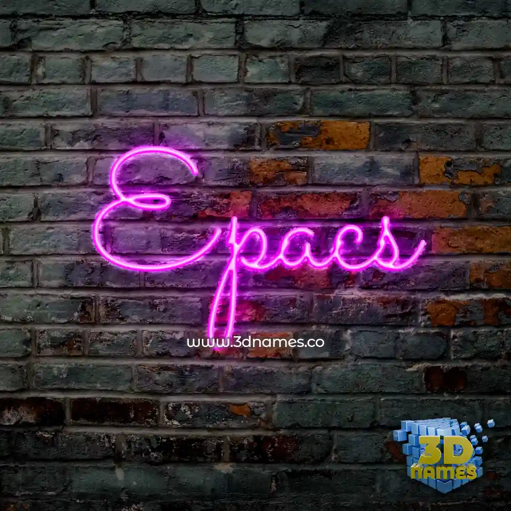 epacs in Pink Neon style - 3D name wallpaper