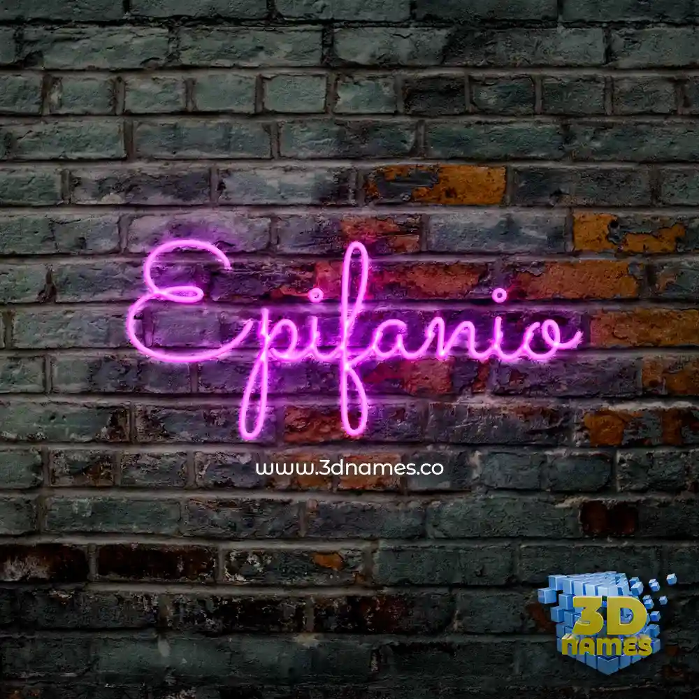 epifanio in Pink Neon style - 3D name wallpaper
