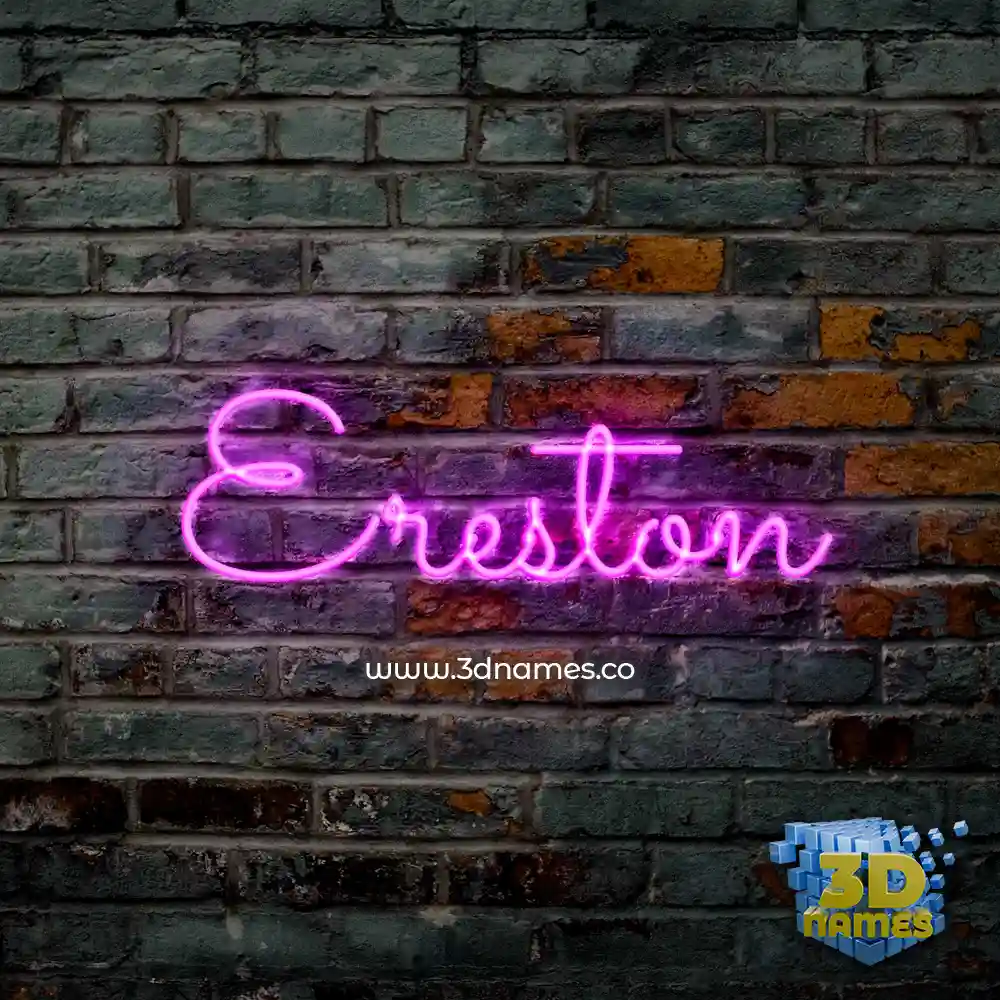 ereston in Pink Neon style - 3D name wallpaper