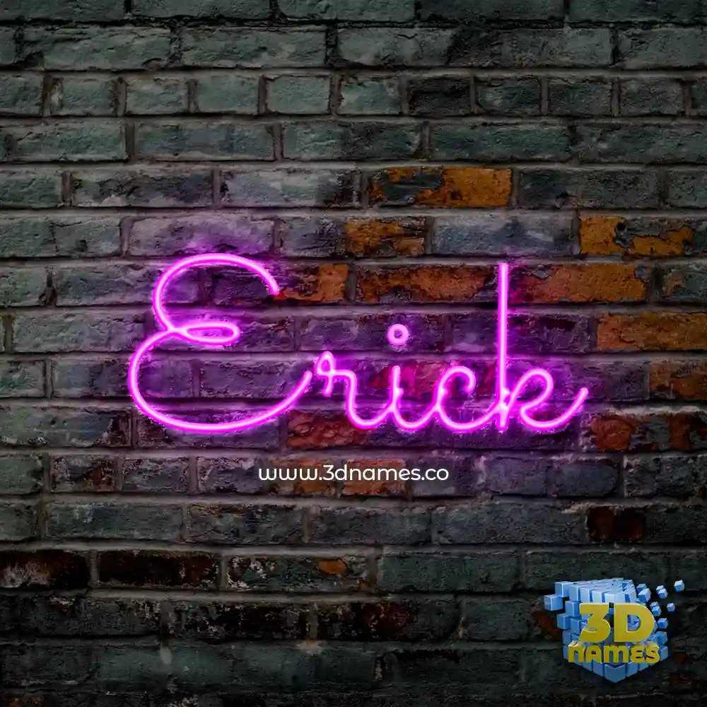 erick in Pink Neon style - 3D name wallpaper