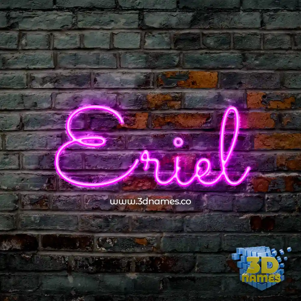 eriel in Pink Neon style - 3D name wallpaper