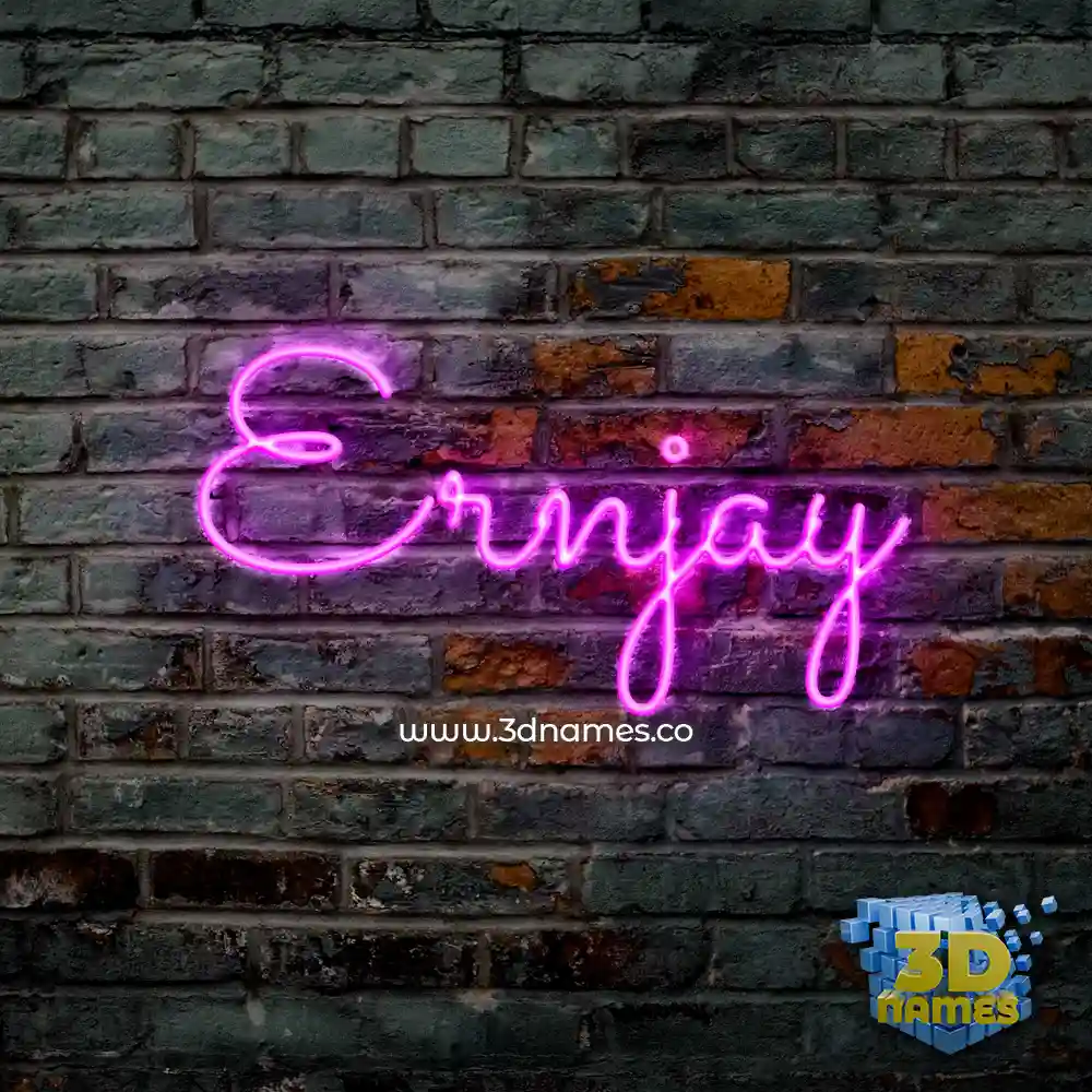 ernjay in Pink Neon style - 3D name wallpaper
