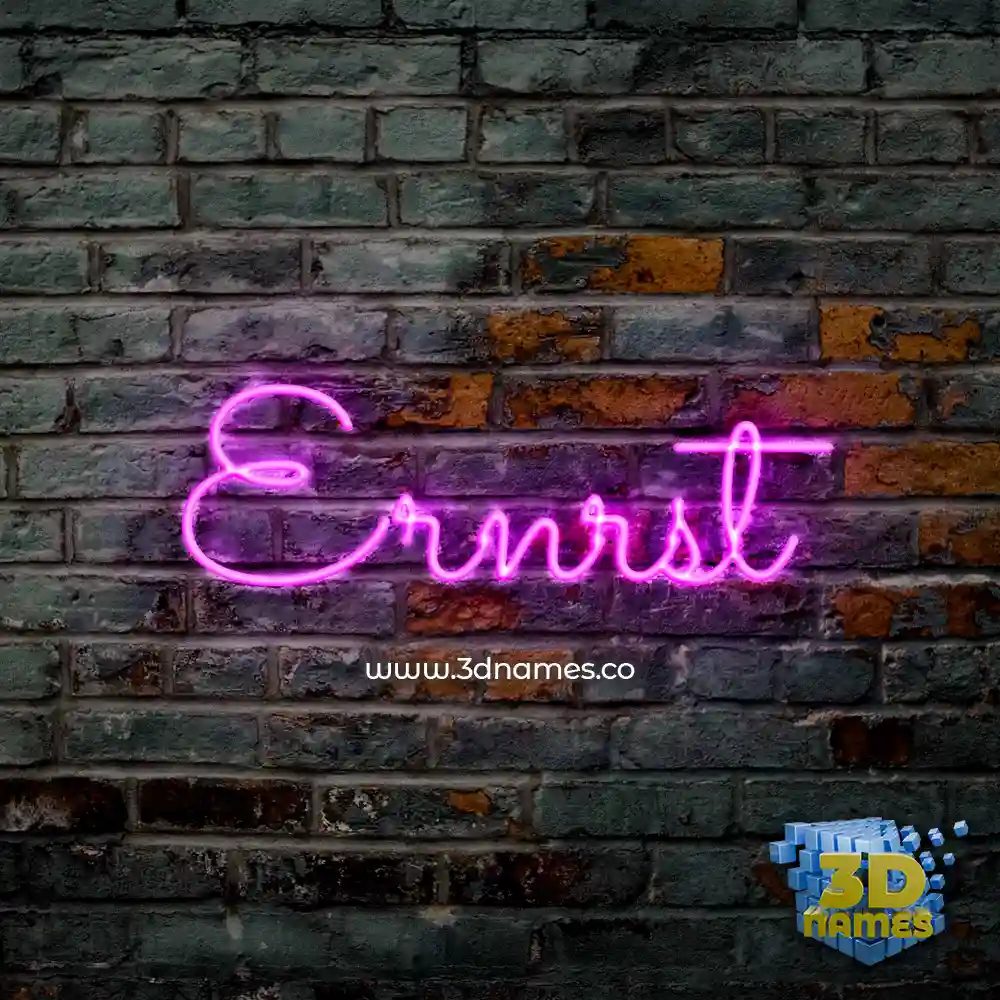 ernrst in Pink Neon style - 3D name wallpaper