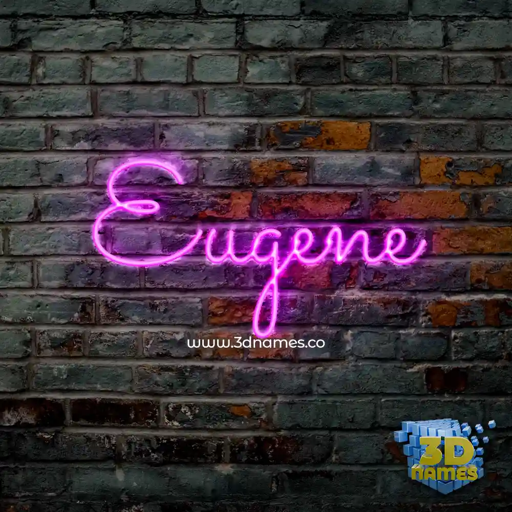 eugene in Pink Neon style - 3D name wallpaper