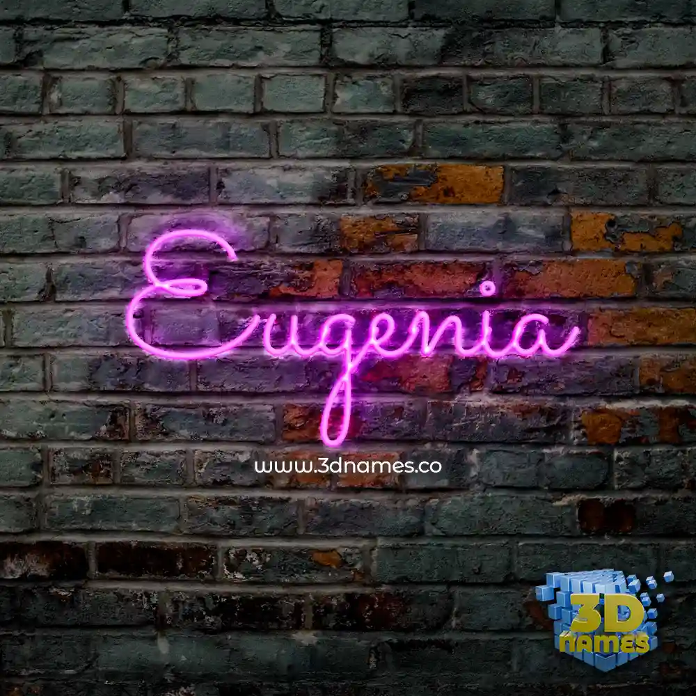 eugenia in Pink Neon style - 3D name wallpaper
