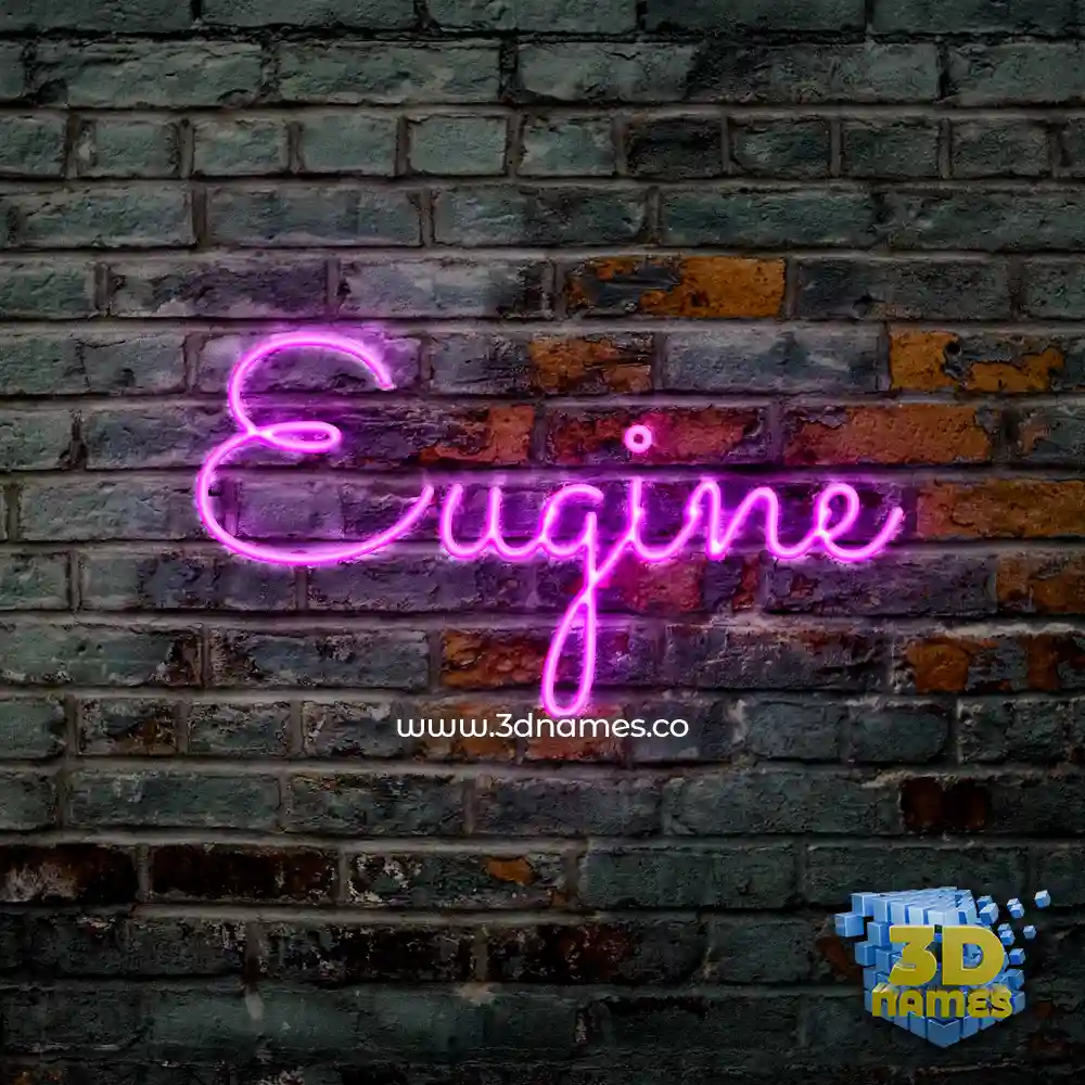 eugine in Pink Neon style - 3D name wallpaper