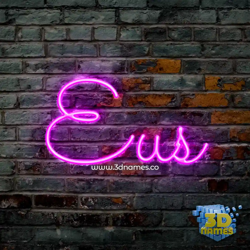 eus in Pink Neon style - 3D name wallpaper