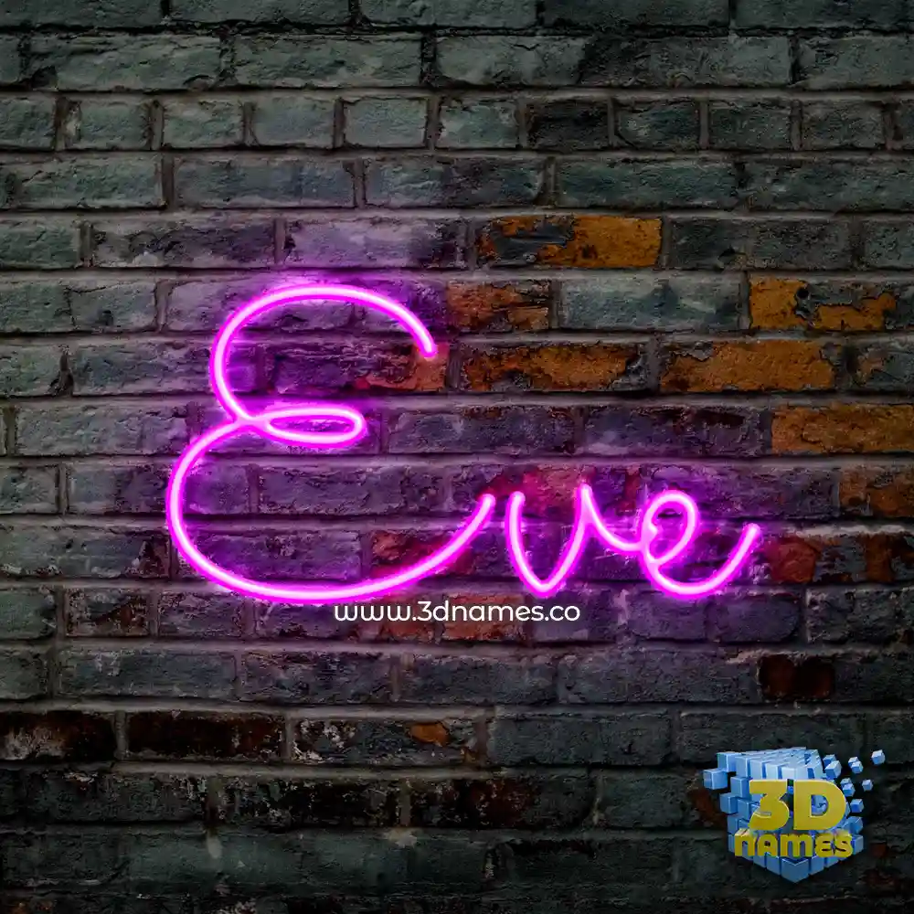eve in Pink Neon style - 3D name wallpaper