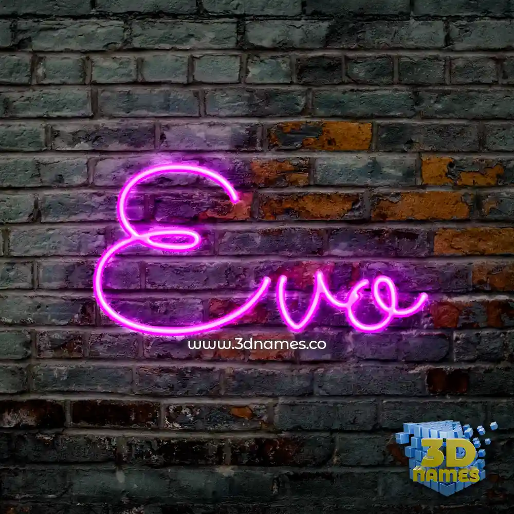 evo in Pink Neon style - 3D name wallpaper