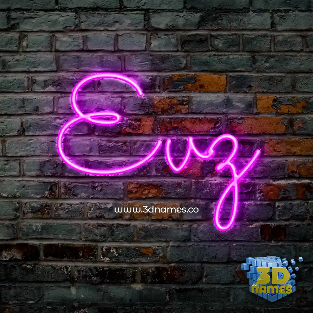 evz in Pink Neon style - 3D name wallpaper