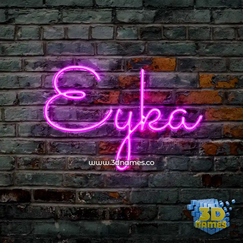 eyka in Pink Neon style - 3D name wallpaper