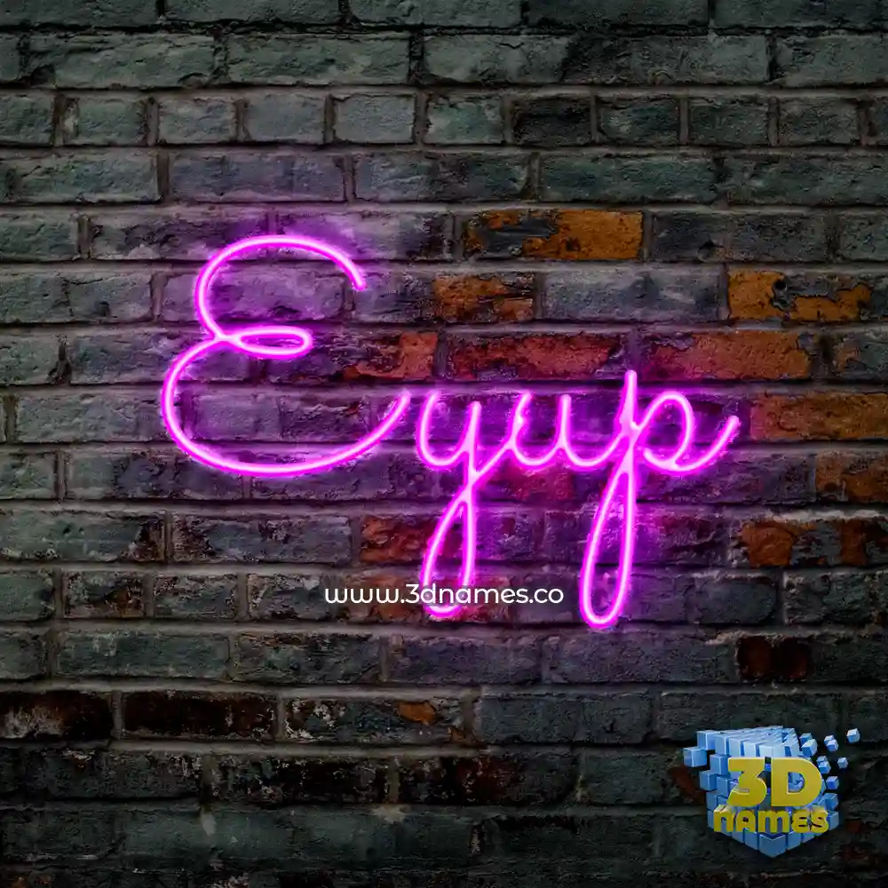eyup in Pink Neon style - 3D name wallpaper