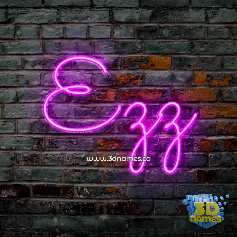 ezz in Pink Neon style - 3D name wallpaper