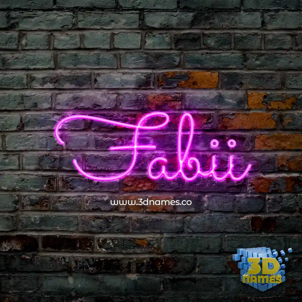 fabii in Pink Neon style - 3D name wallpaper