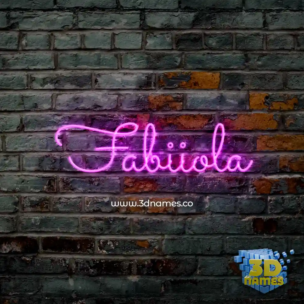 fabiiola in Pink Neon style - 3D name wallpaper