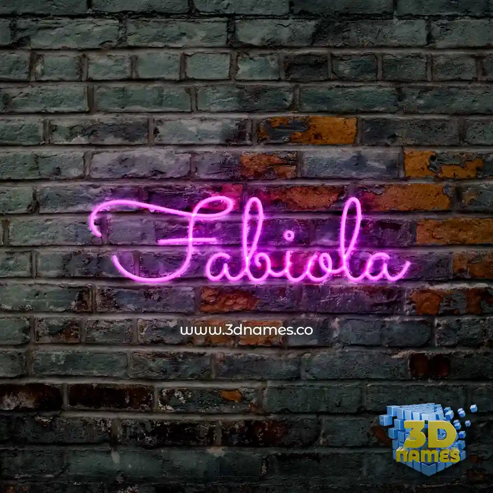 fabiola in Pink Neon style - 3D name wallpaper