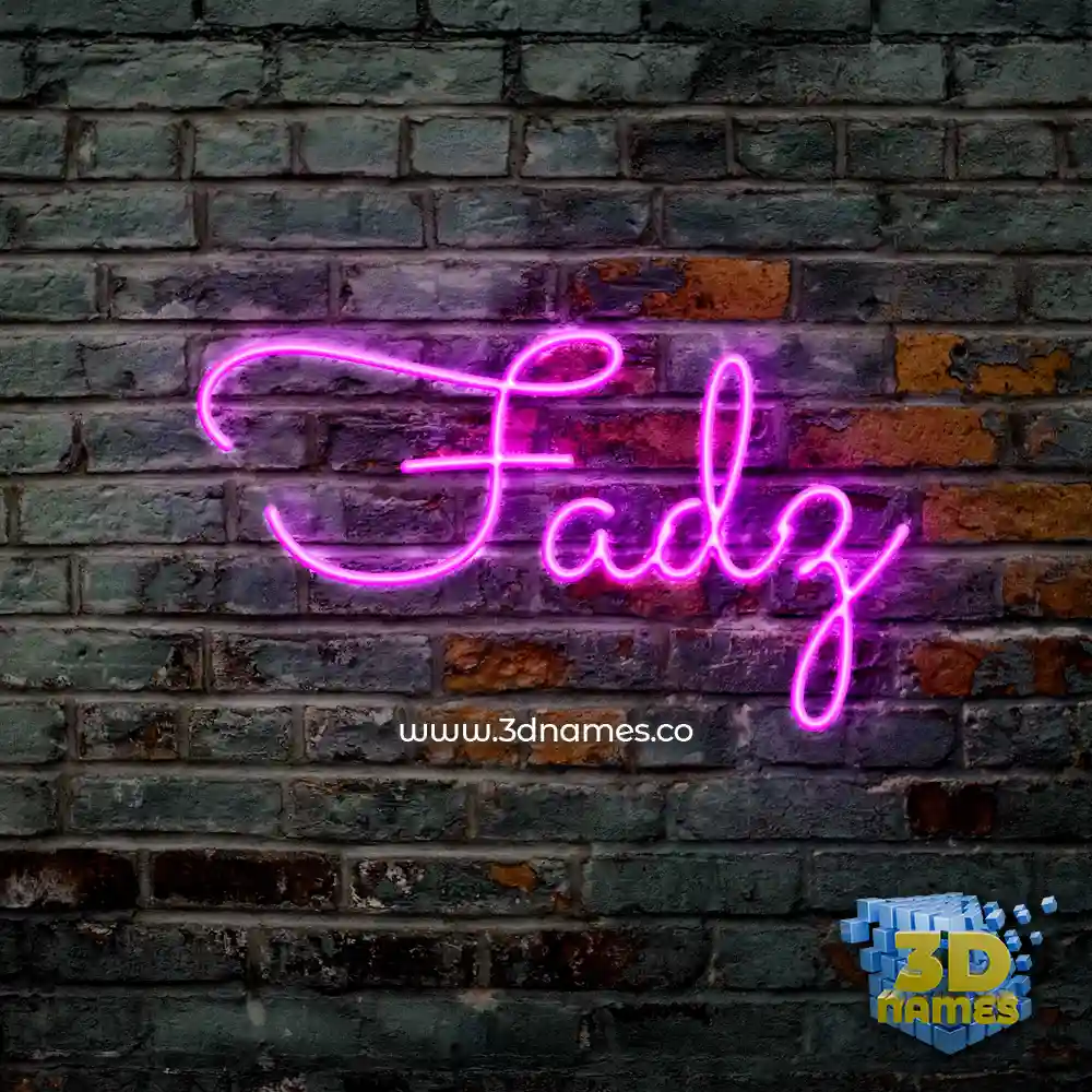 fadz in Pink Neon style - 3D name wallpaper