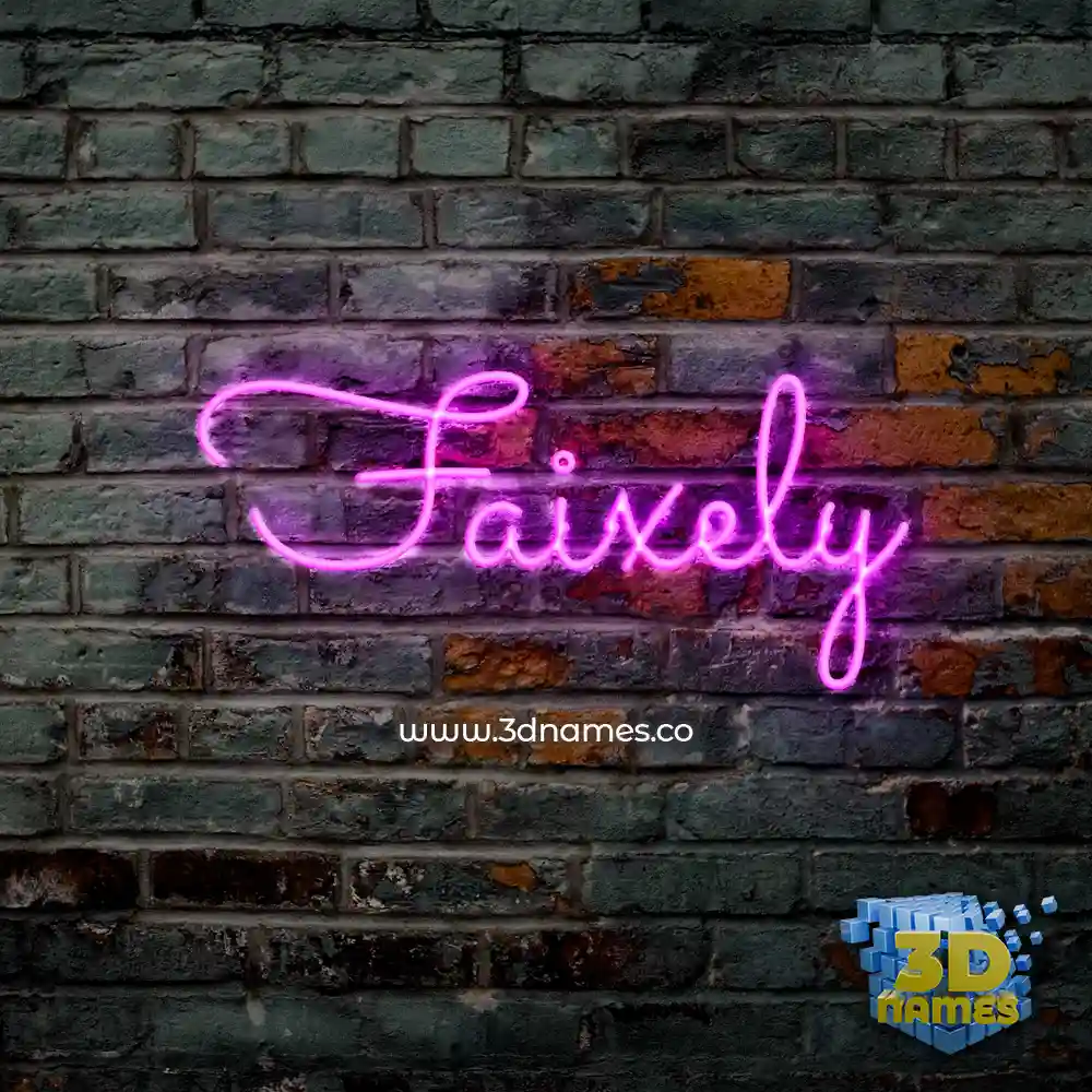 faixely in Pink Neon style - 3D name wallpaper