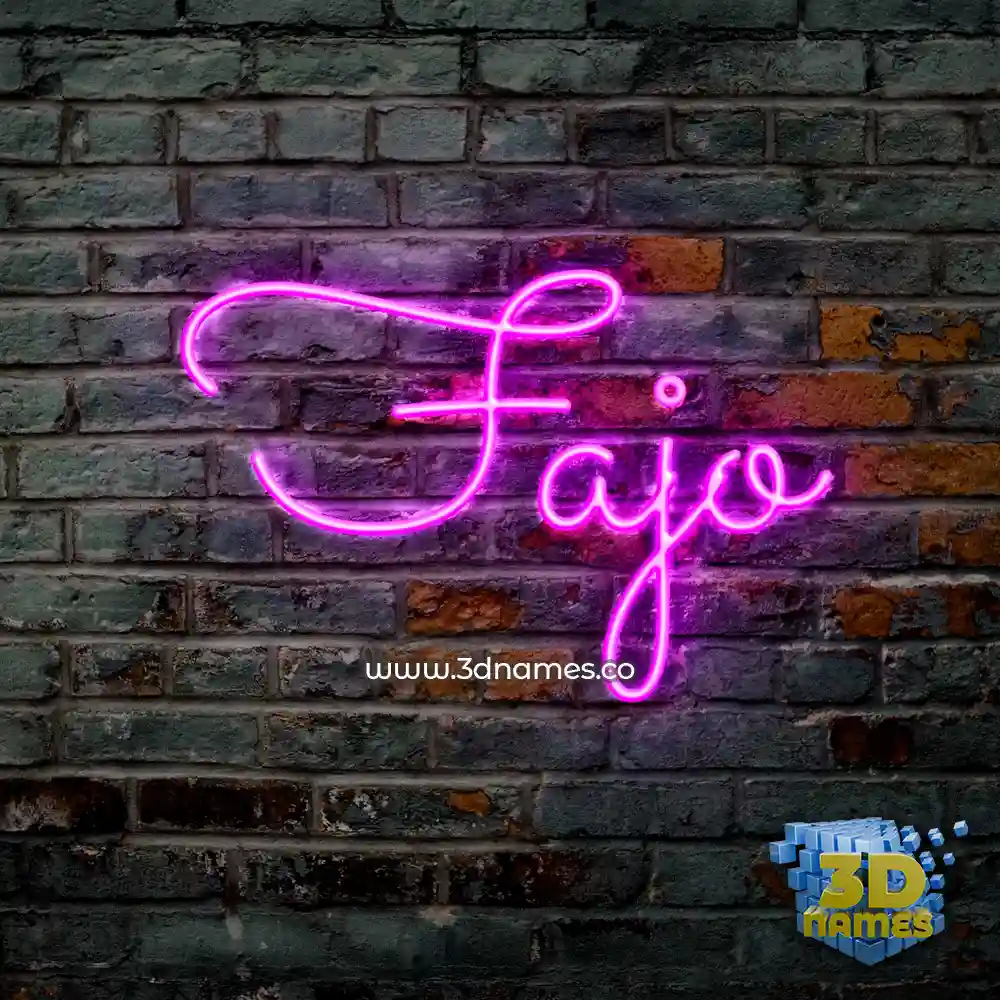 fajo in Pink Neon style - 3D name wallpaper