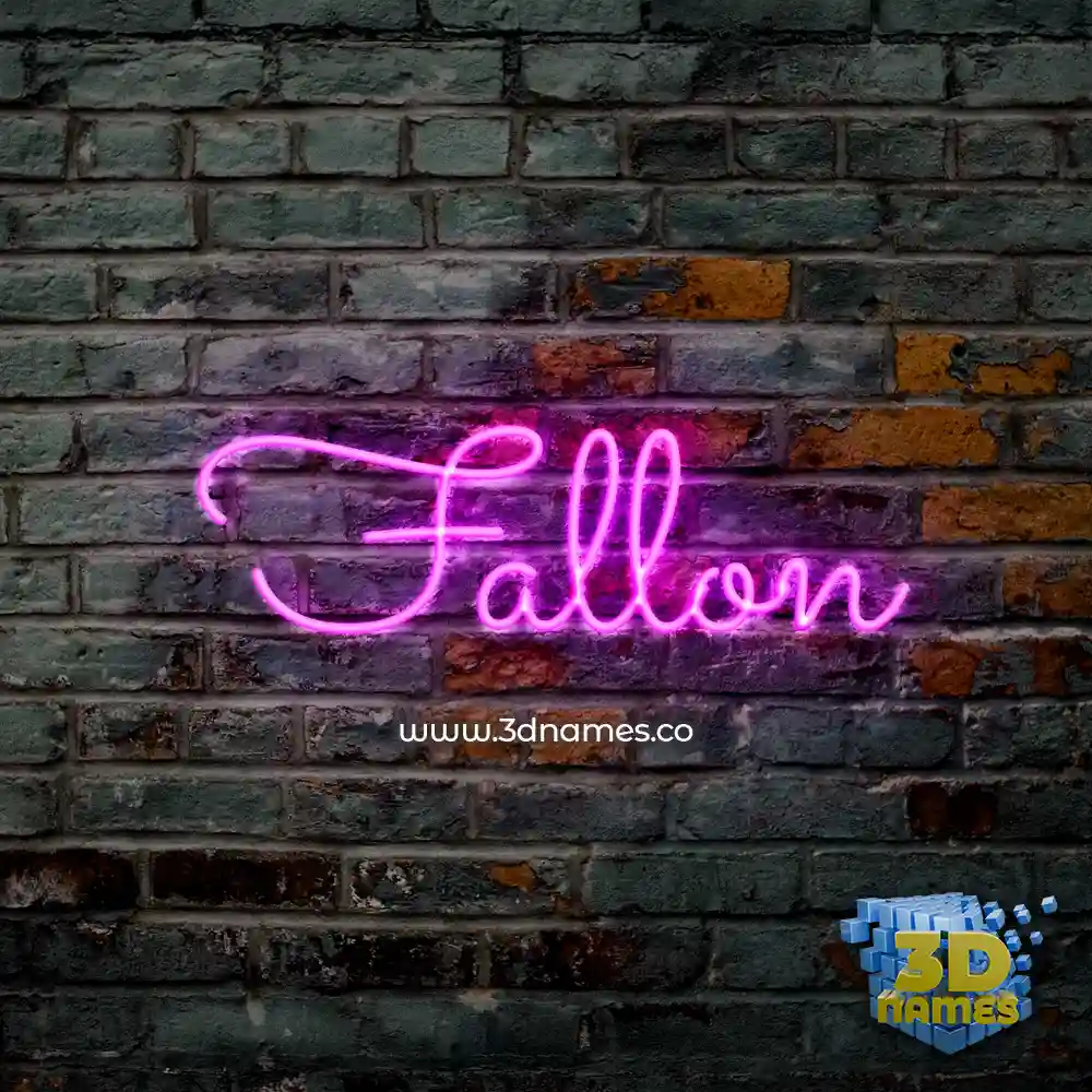 fallon in Pink Neon style - 3D name wallpaper