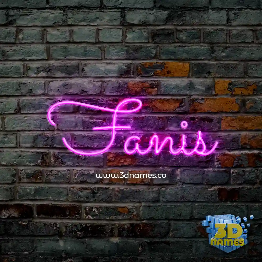 fanis in Pink Neon style - 3D name wallpaper