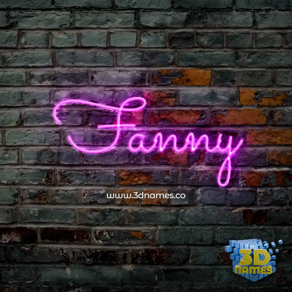 fanny in Pink Neon style - 3D name wallpaper