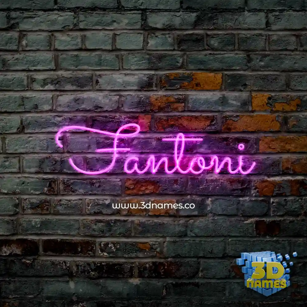 fantoni in Pink Neon style - 3D name wallpaper