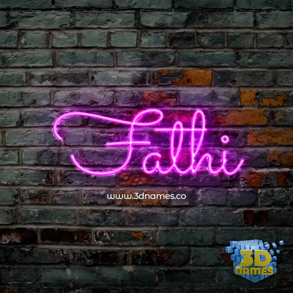 fathi in Pink Neon style - 3D name wallpaper