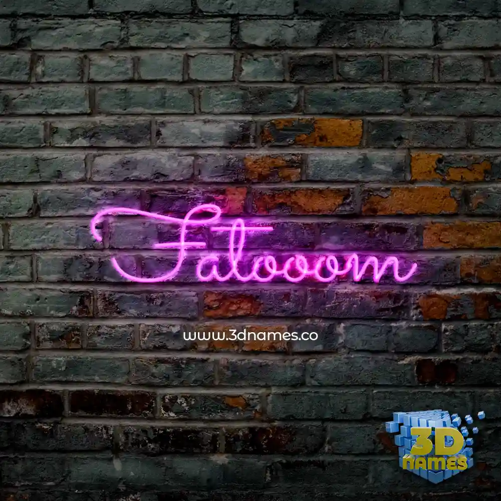 fatooom in Pink Neon style - 3D name wallpaper