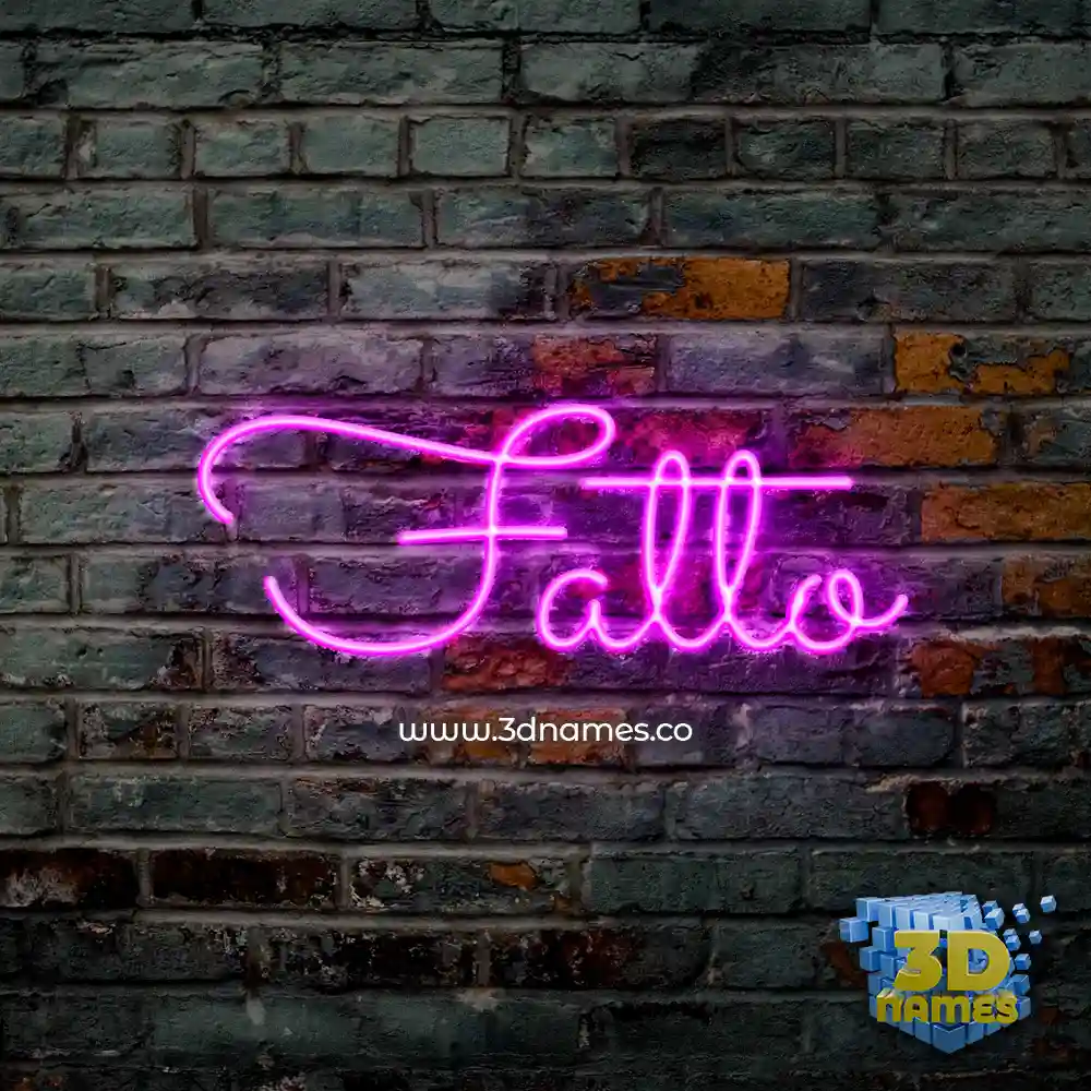 fatto in Pink Neon style - 3D name wallpaper