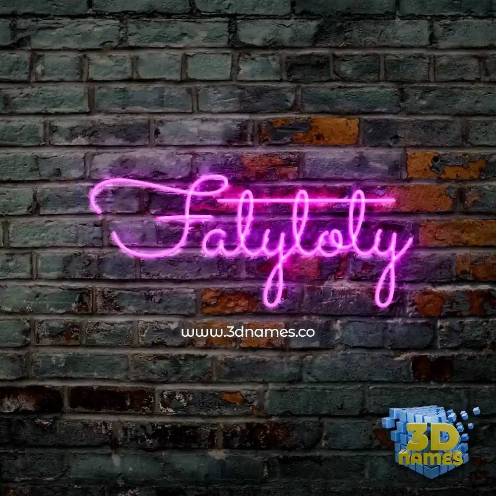 fatytoty in Pink Neon style - 3D name wallpaper