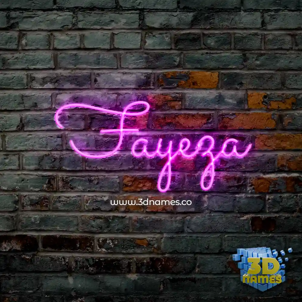 fayeza in Pink Neon style - 3D name wallpaper