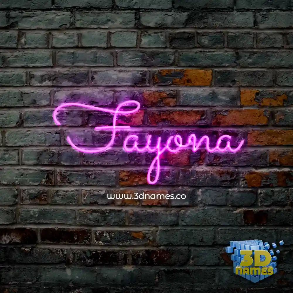 fayona in Pink Neon style - 3D name wallpaper