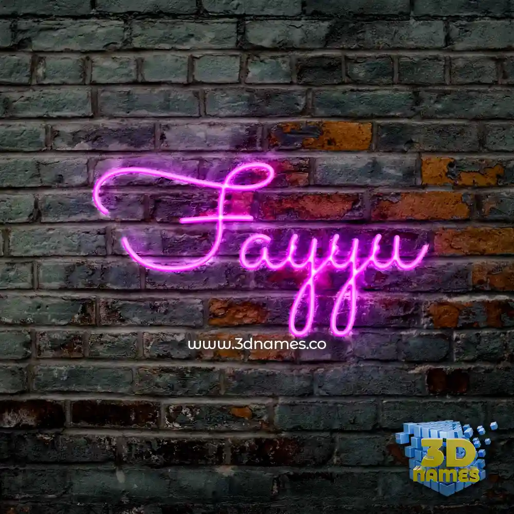 fayyu in Pink Neon style - 3D name wallpaper