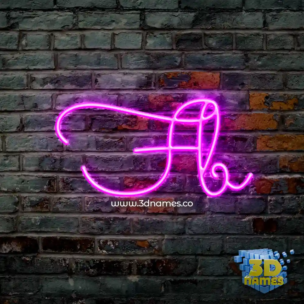 fb in Pink Neon style - 3D name wallpaper