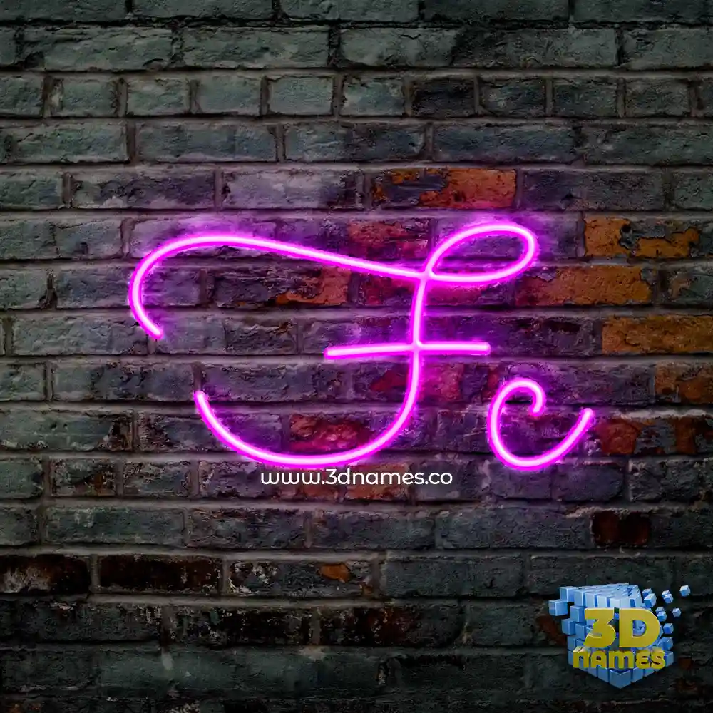fc in Pink Neon style - 3D name wallpaper