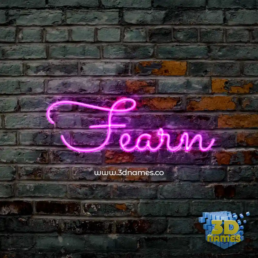 fearn in Pink Neon style - 3D name wallpaper