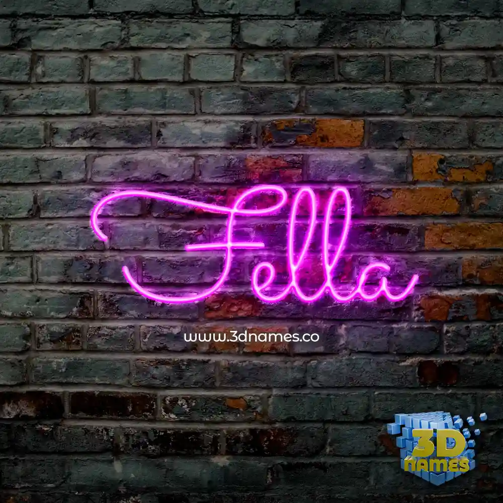 fella in Pink Neon style - 3D name wallpaper