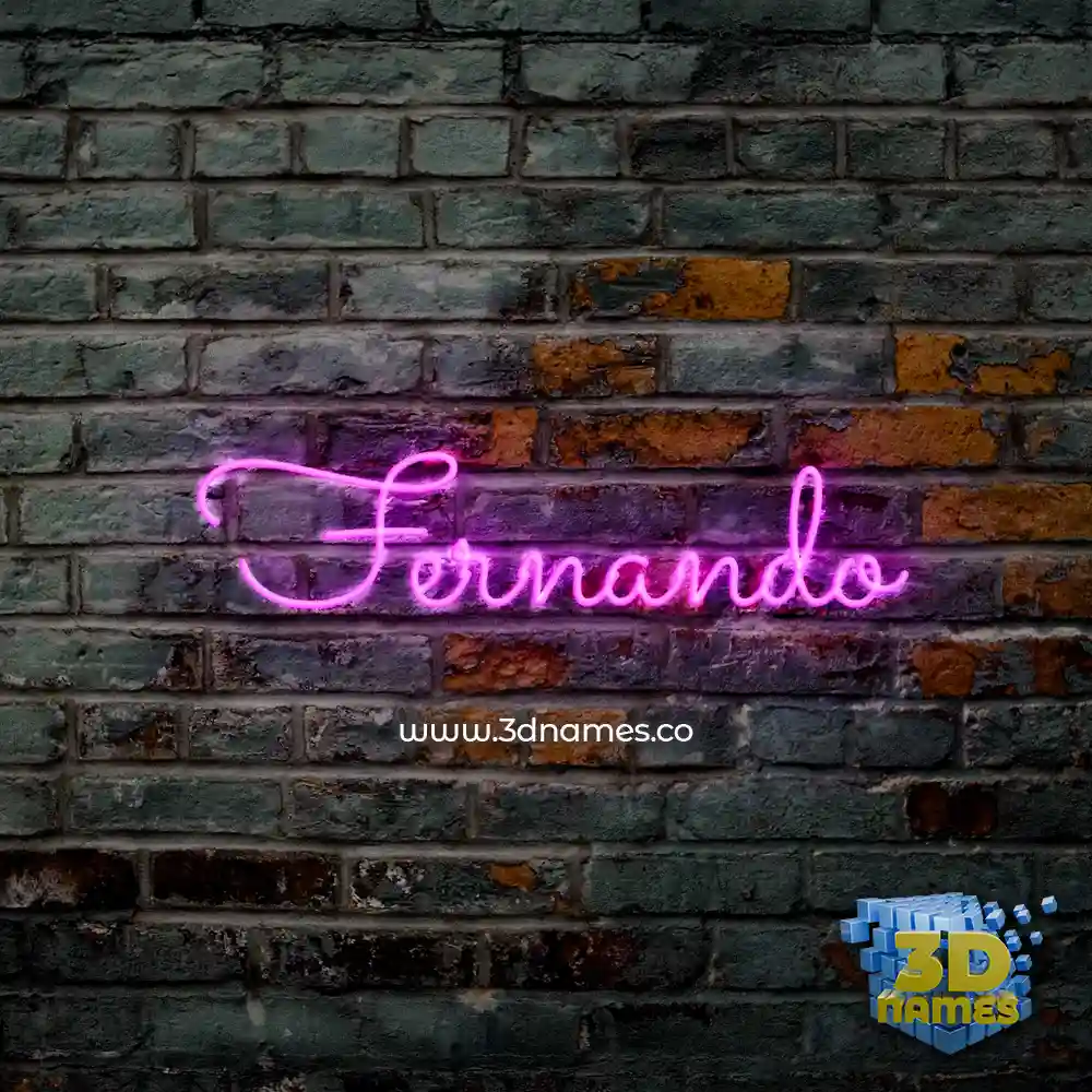 fernando in Pink Neon style - 3D name wallpaper