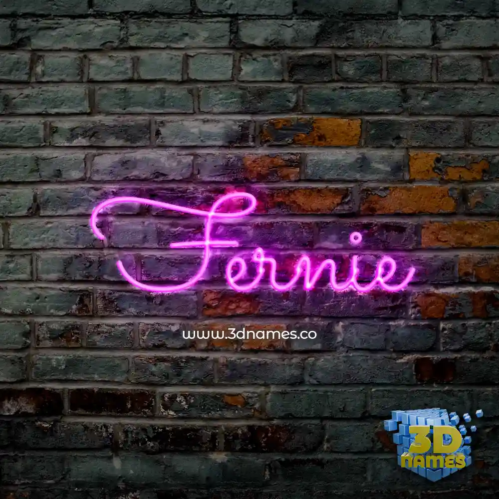 fernie in Pink Neon style - 3D name wallpaper