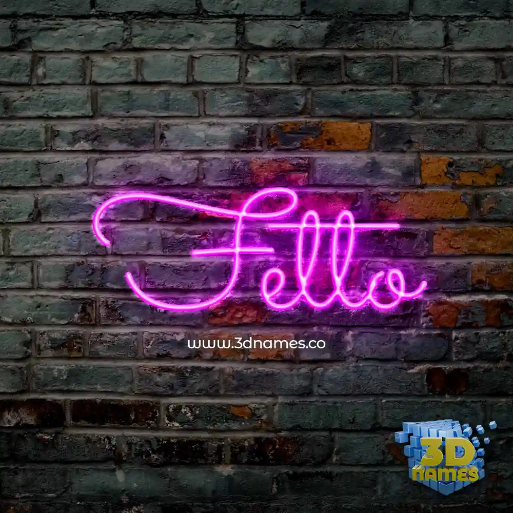 fetto in Pink Neon style - 3D name wallpaper