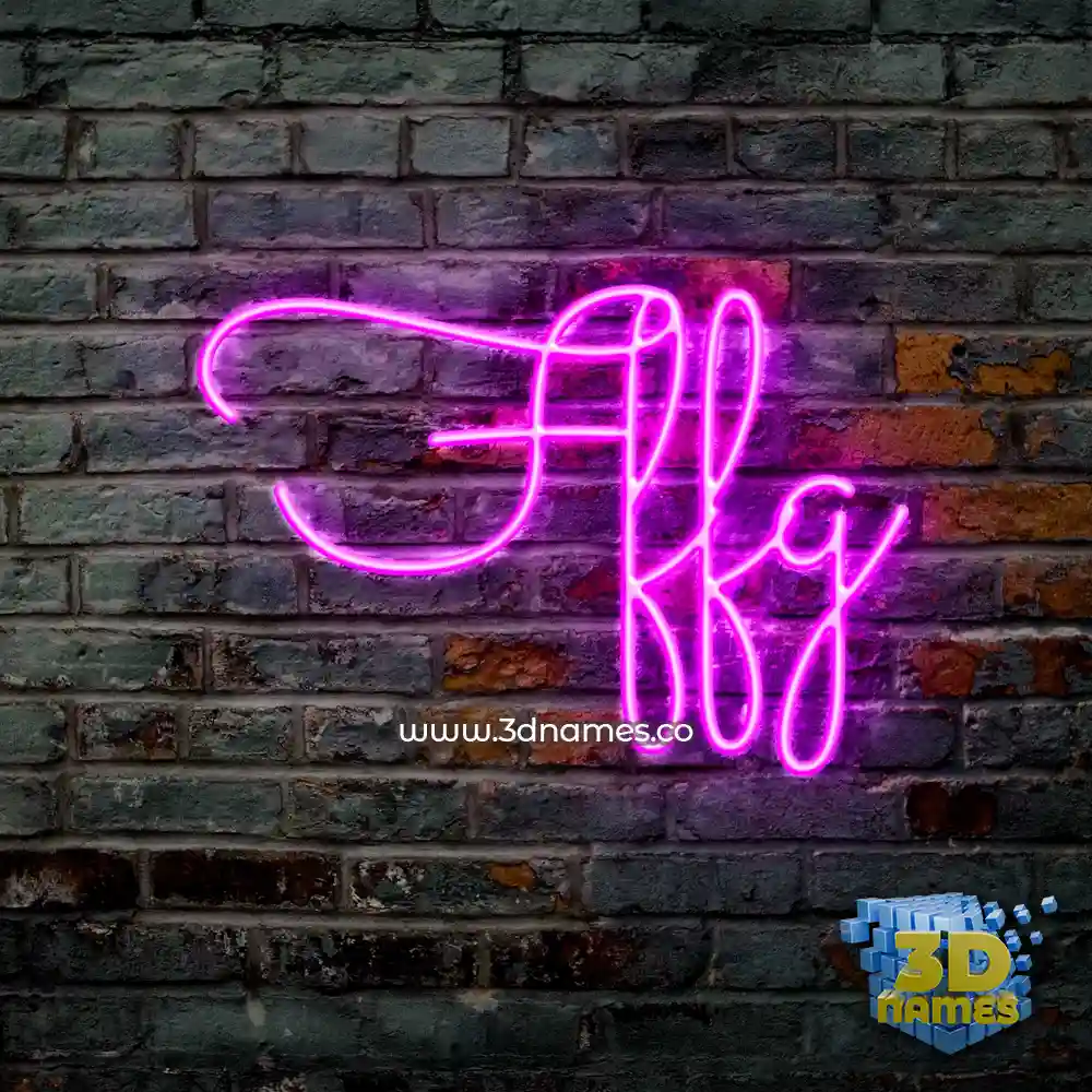 fffg in Pink Neon style - 3D name wallpaper