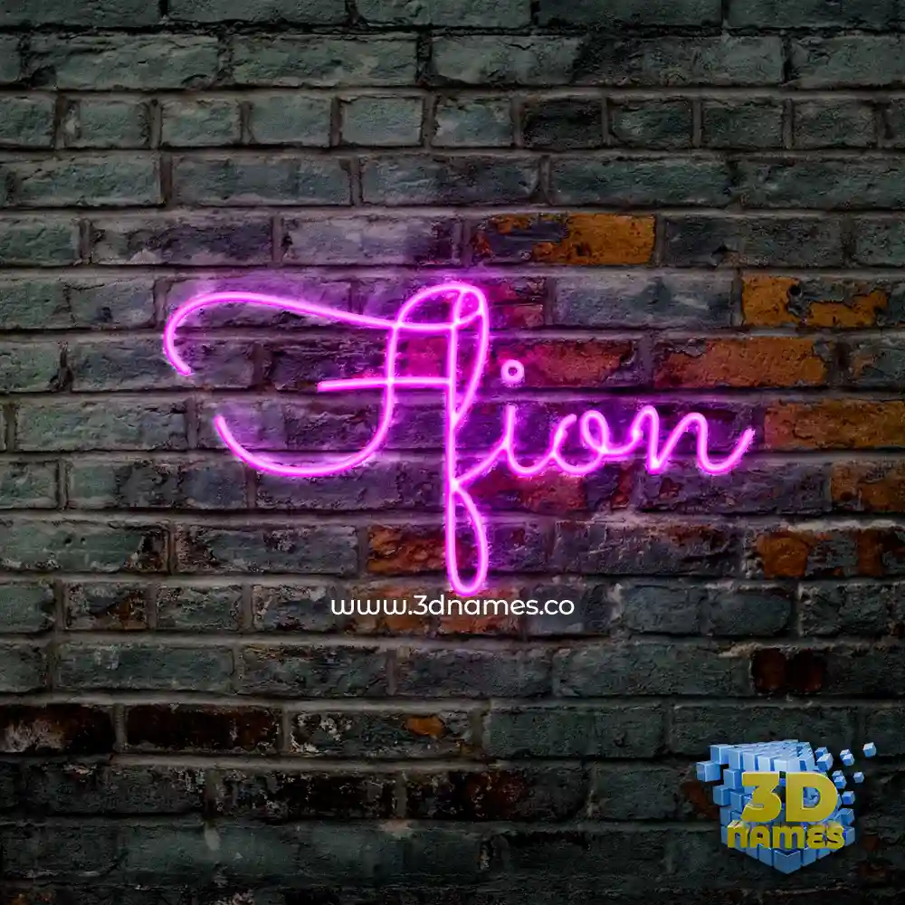 ffion in Pink Neon style - 3D name wallpaper