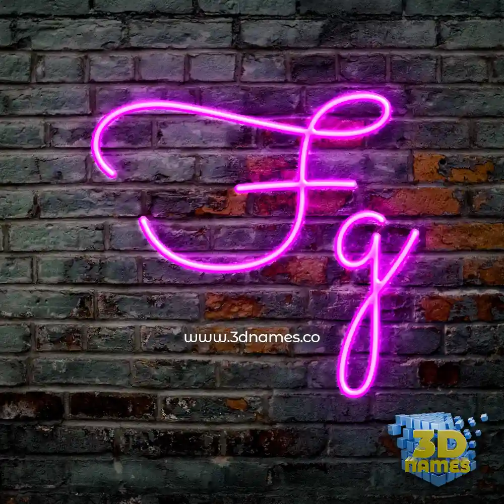 fg in Pink Neon style - 3D name wallpaper