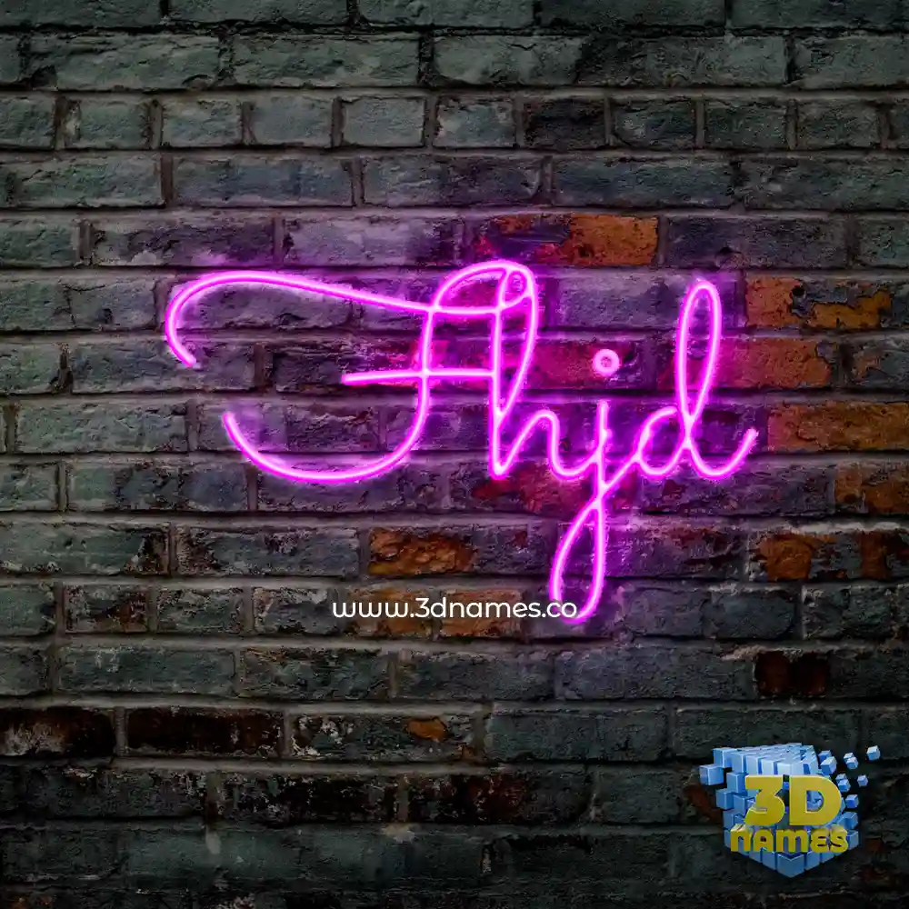 fhjd in Pink Neon style - 3D name wallpaper
