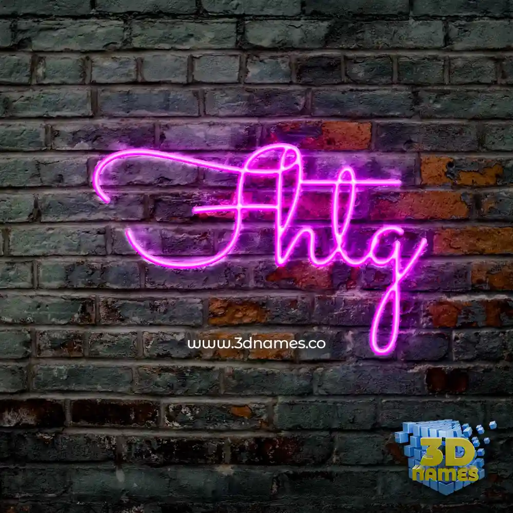 fhtg in Pink Neon style - 3D name wallpaper