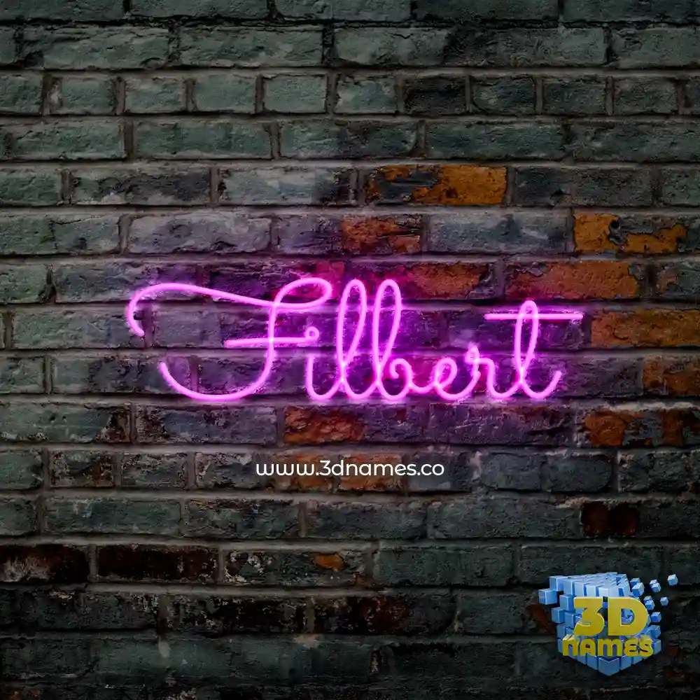 filbert in Pink Neon style - 3D name wallpaper