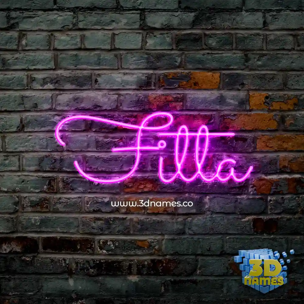 fitta in Pink Neon style - 3D name wallpaper