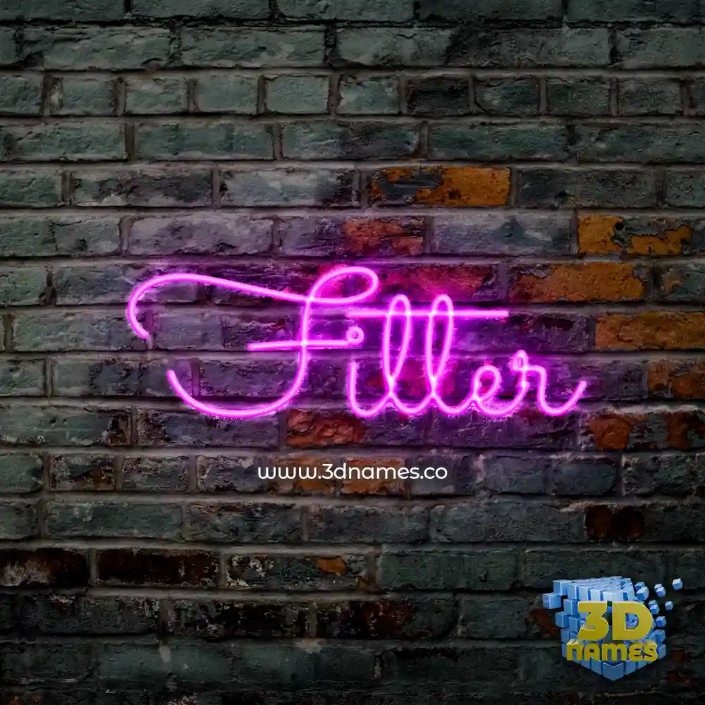 fitter in Pink Neon style - 3D name wallpaper