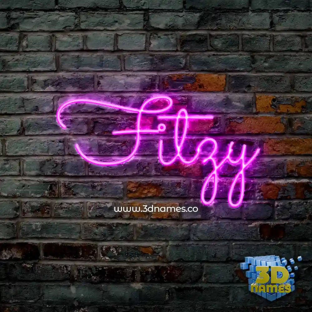 fitzy in Pink Neon style - 3D name wallpaper